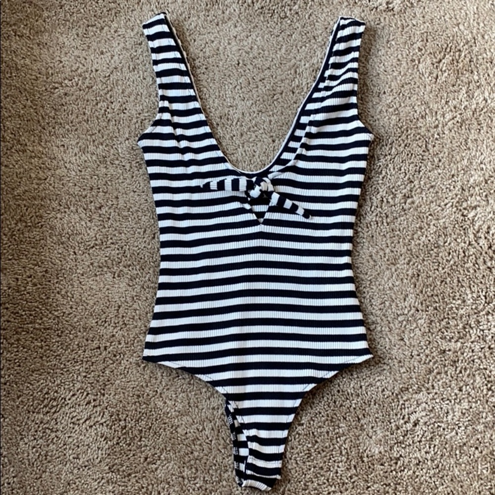 Striped bodysuit